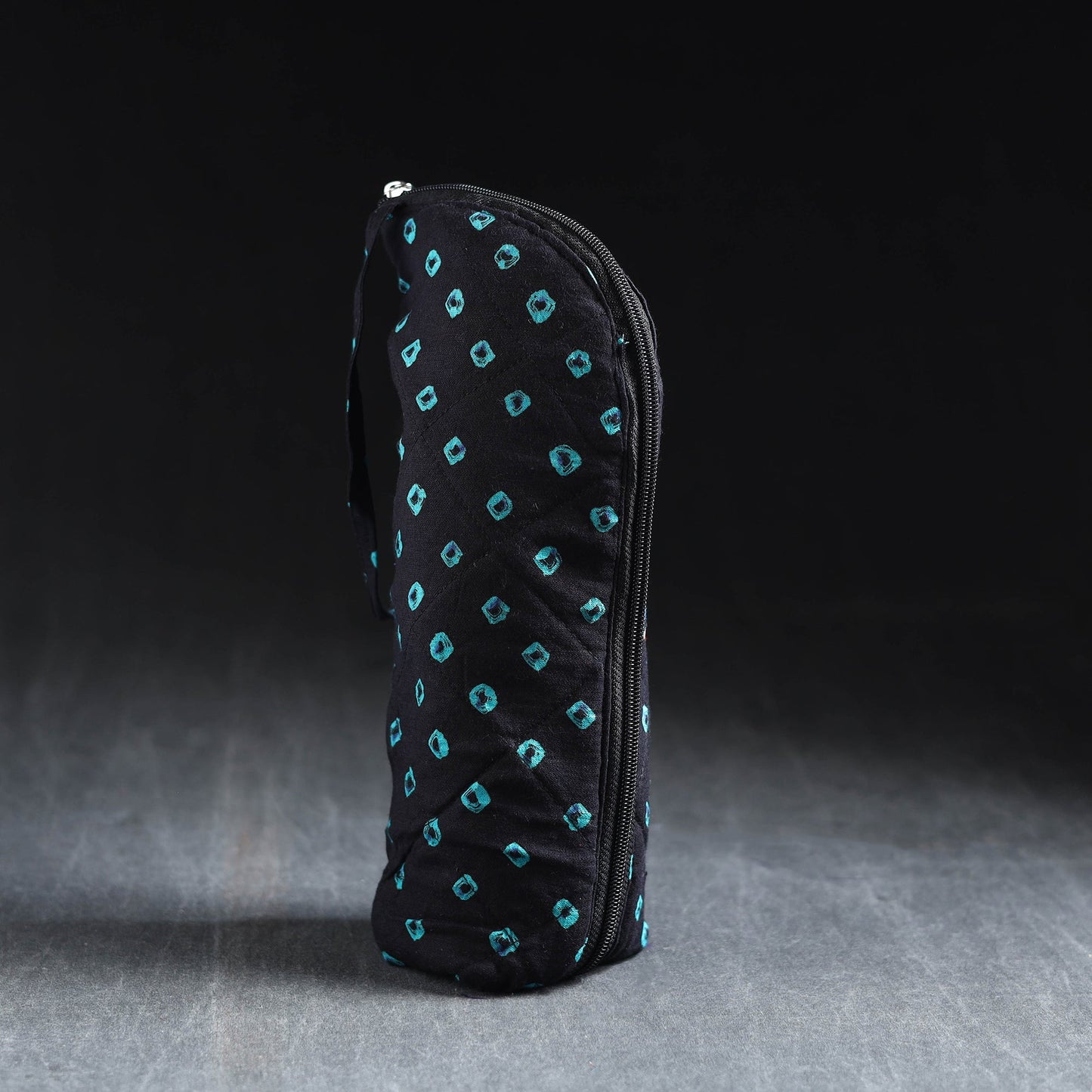 Black Handmade Cotton 1L Water Bottle Cover