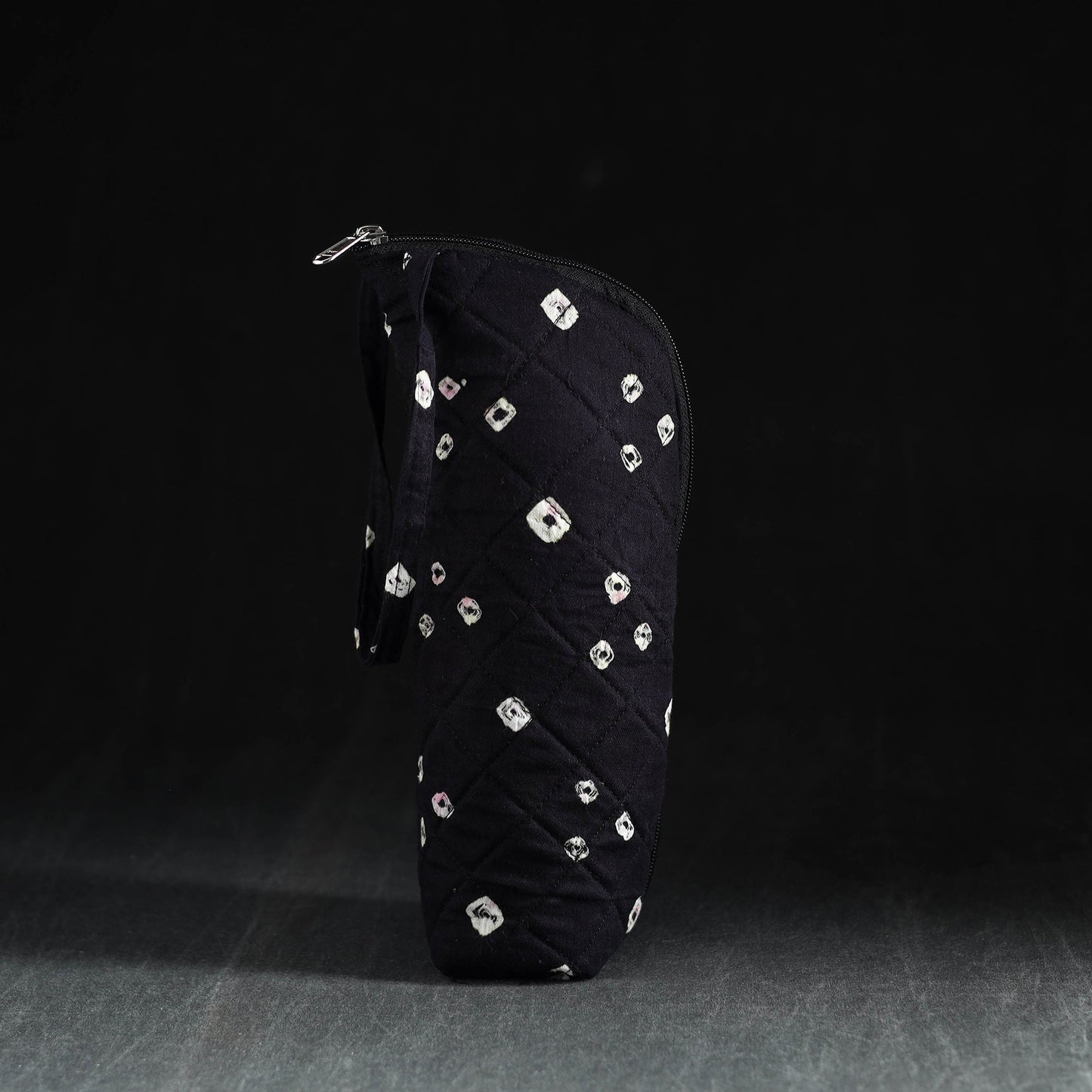 Black Handmade Cotton 1L Water Bottle Cover