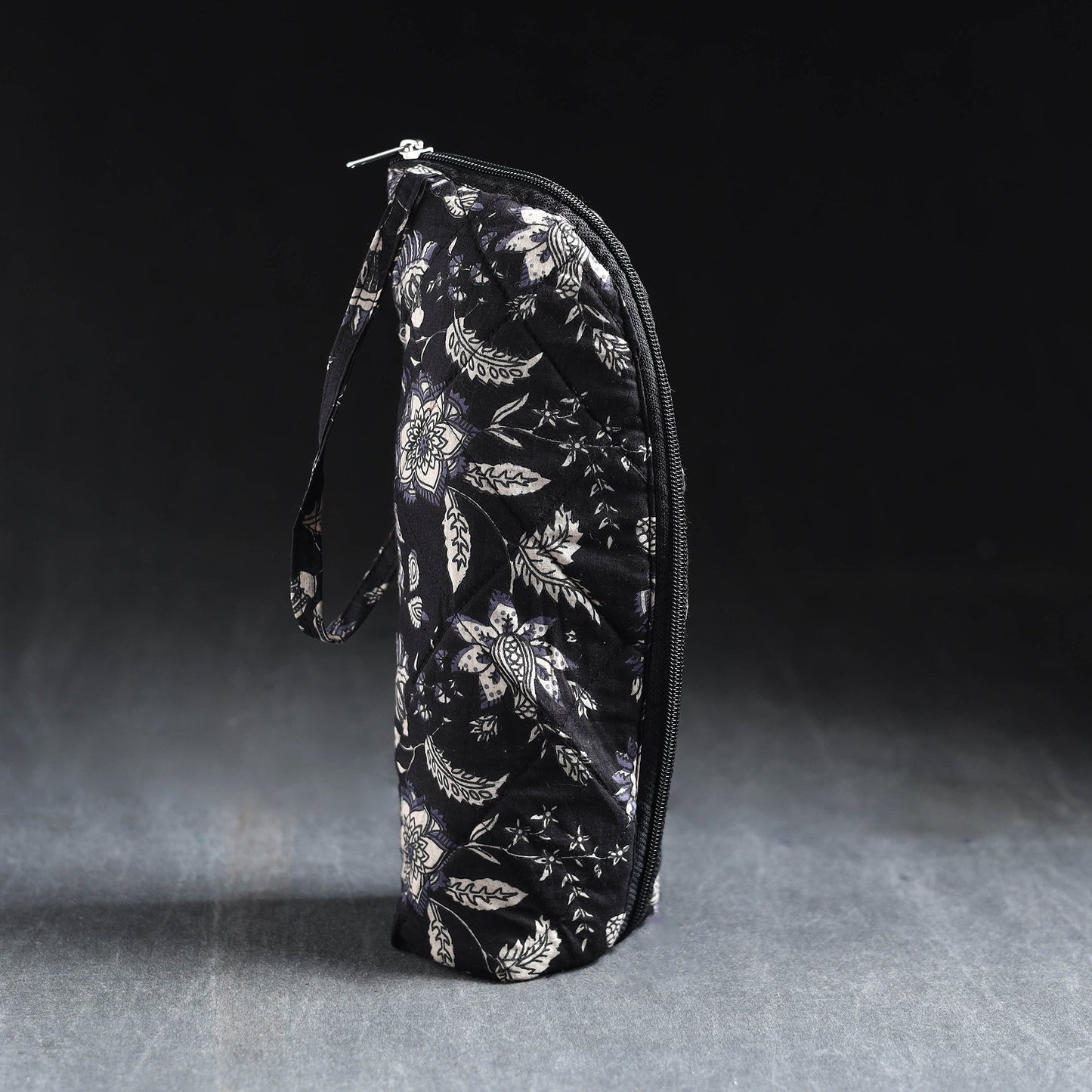 Black Handmade Cotton 1L Water Bottle Cover
