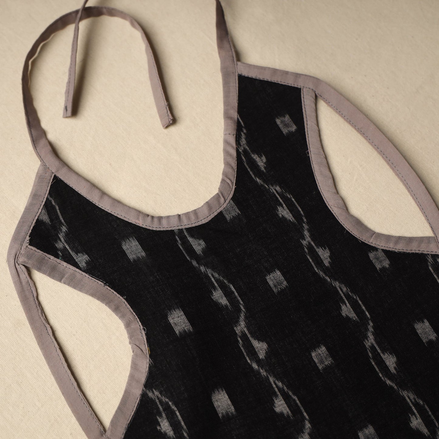 Black Handmade Cotton Baby Bib