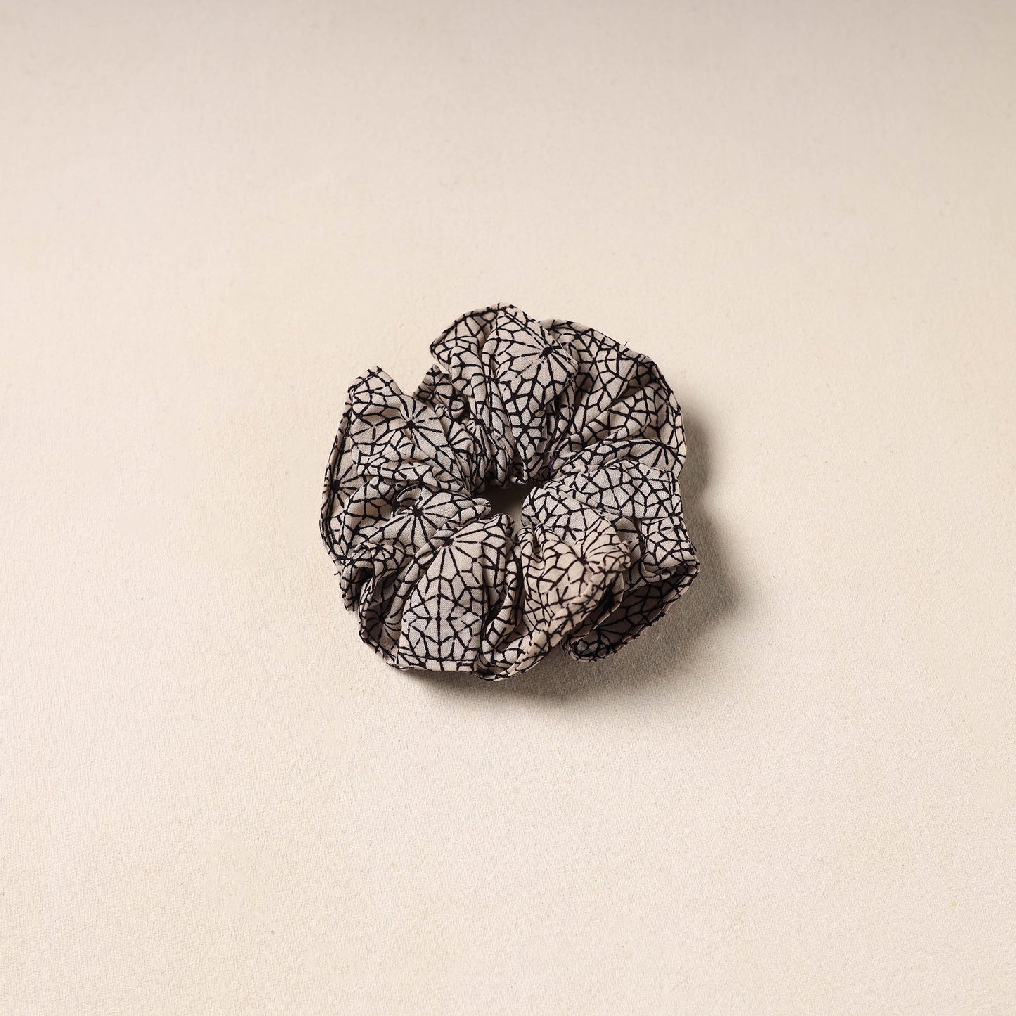 Black Handmade Cotton Elastic Rubber Band/Scrunchie