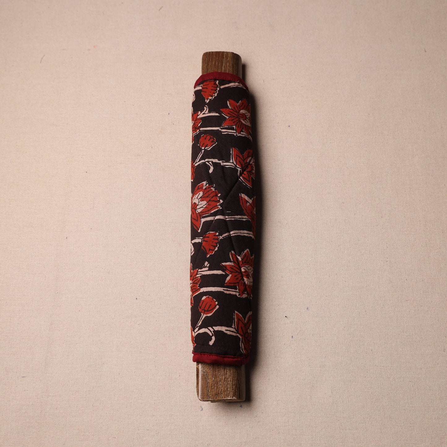 Black - handmade cotton fridge handle cover 42 - handcrafted