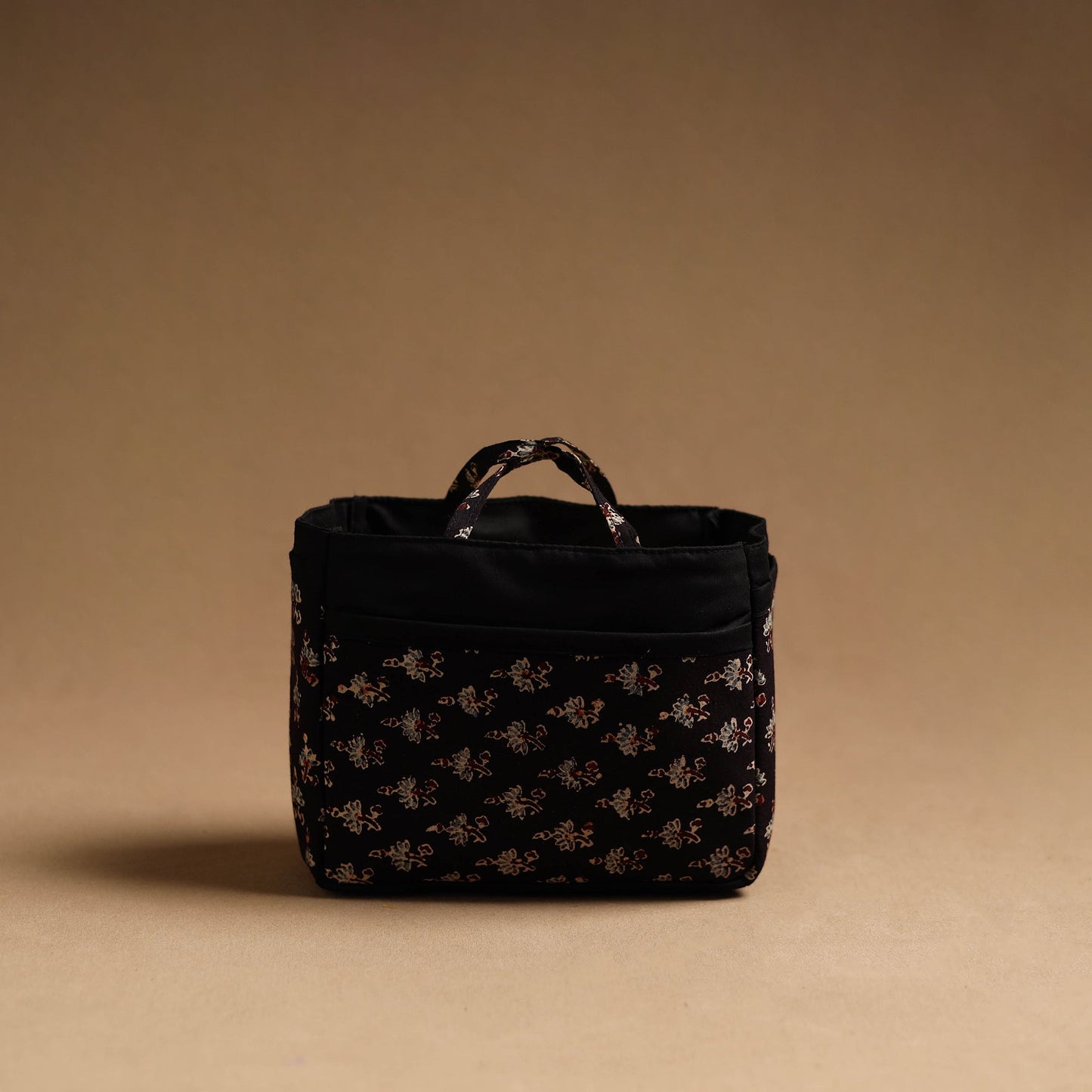 Black Handmade Cotton Multipurpose Cosmetic/Toiletry Bag