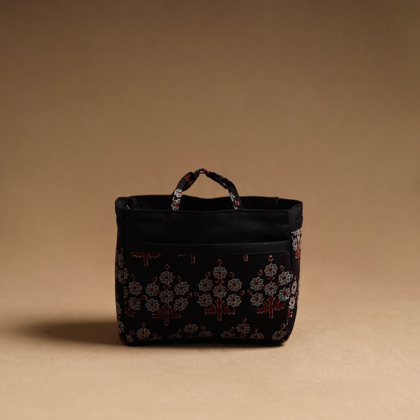 Black Handmade Cotton Multipurpose Cosmetic/Toiletry Bag