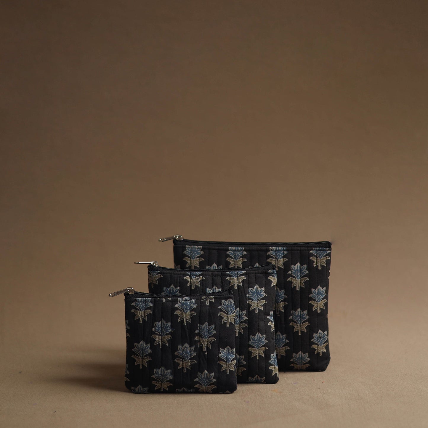 Blac Handmade Cotton Multipurpose Utility Pouches (set of 3)
