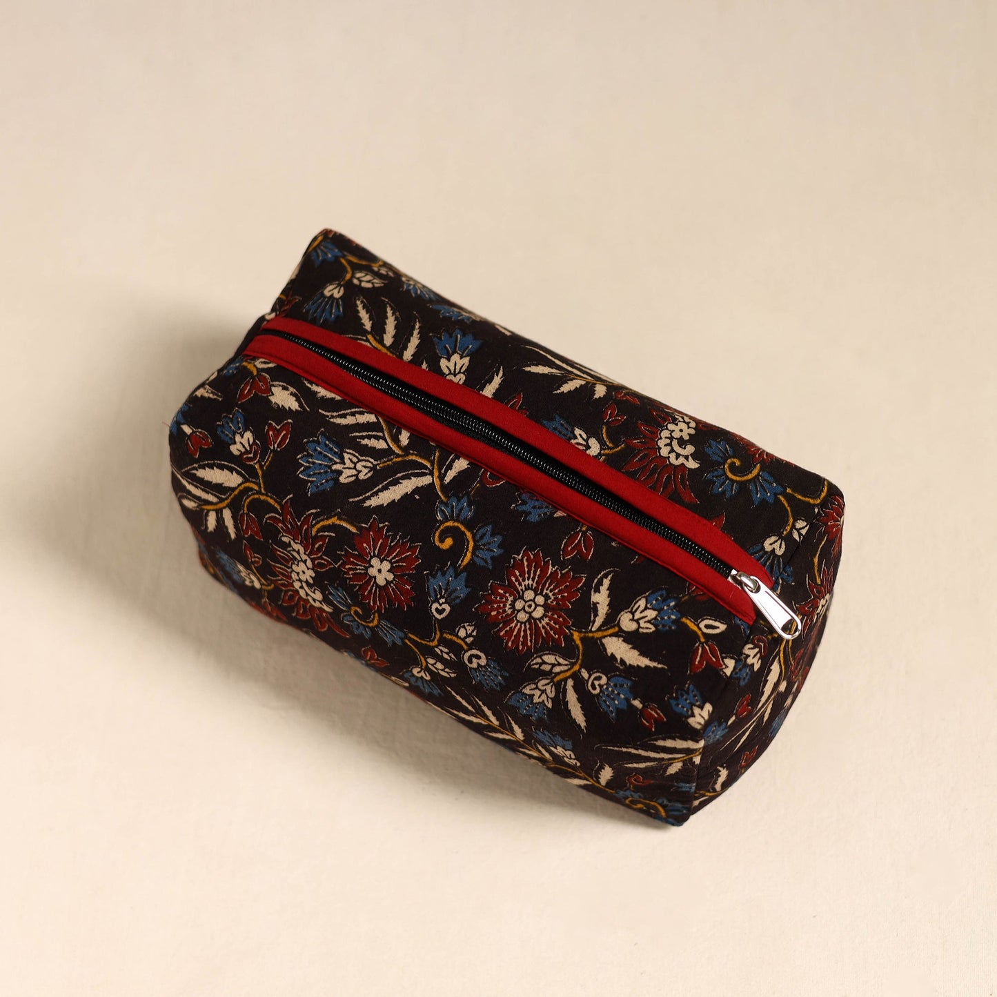 Black Handmade Cotton Toiletry Bag