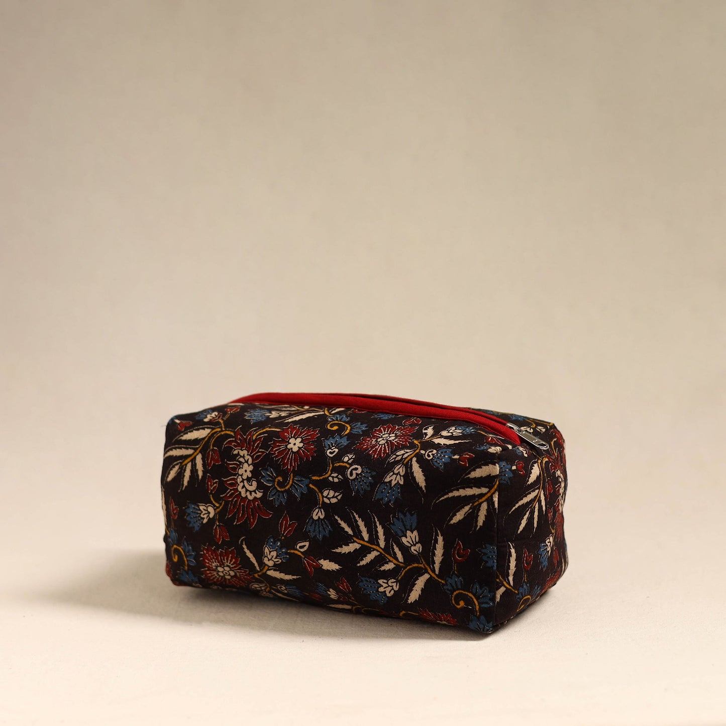 Black Handmade Cotton Toiletry Bag