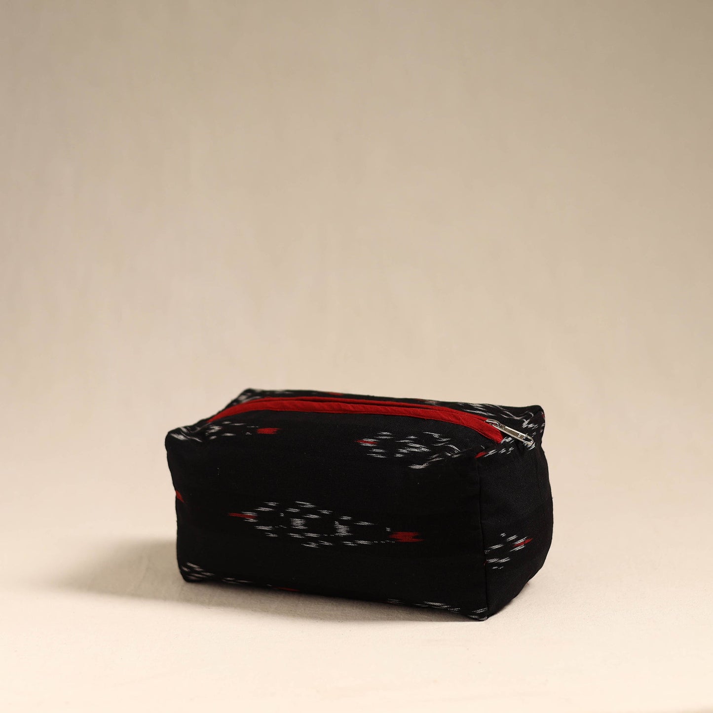Black Handmade Cotton Toiletry Bag