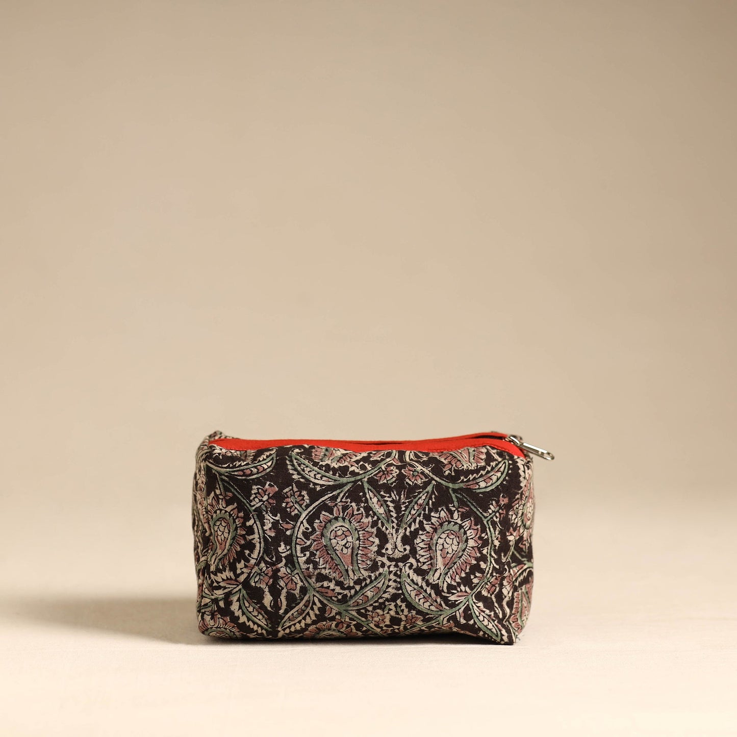 Black Handmade Cotton Toiletry Pouch