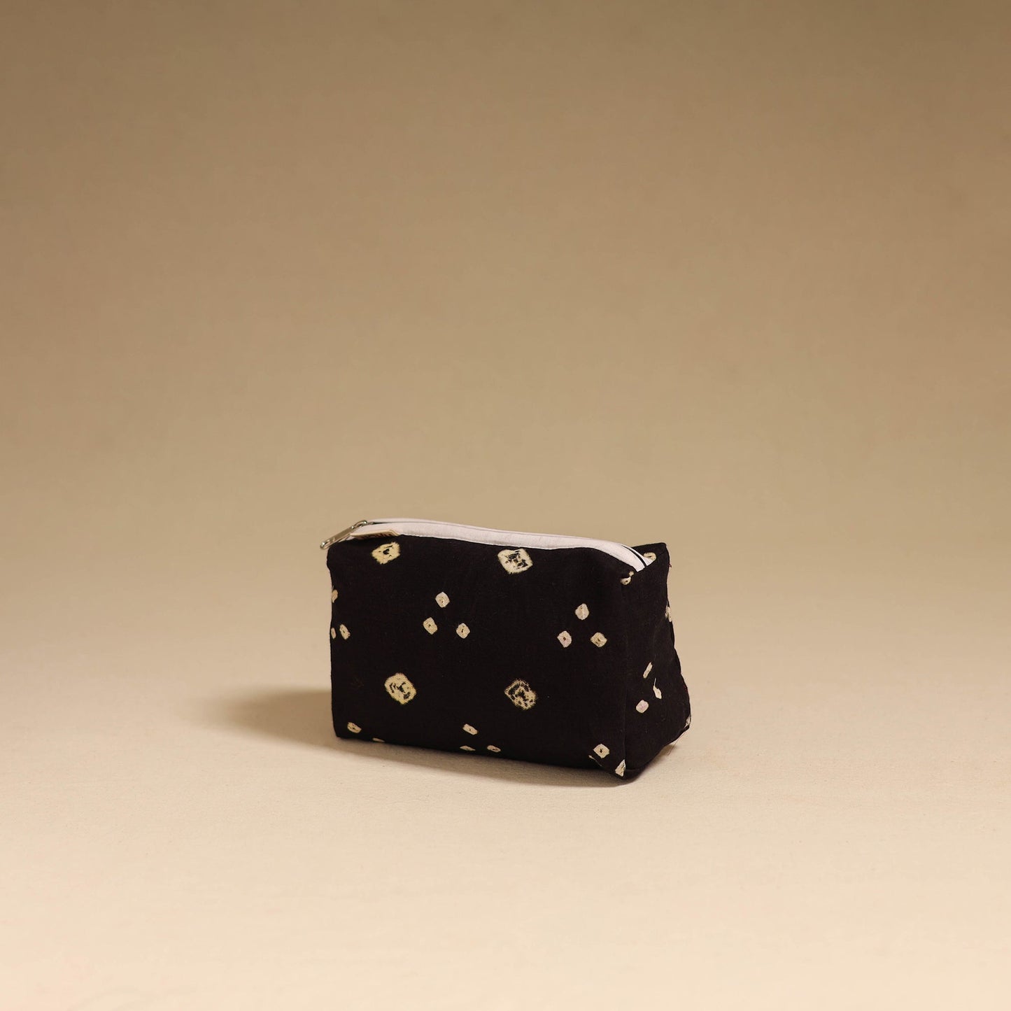 Black - handmade cotton toiletry pouch 16 - handcrafted