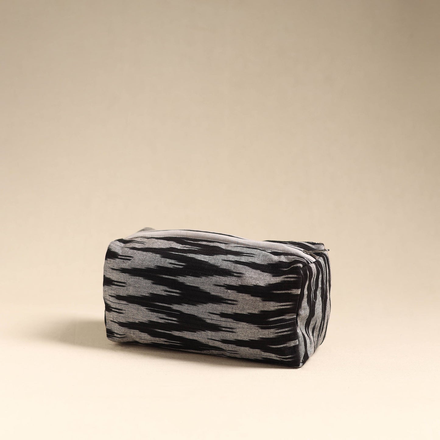 Black Handmade Cotton Toiletry Pouch