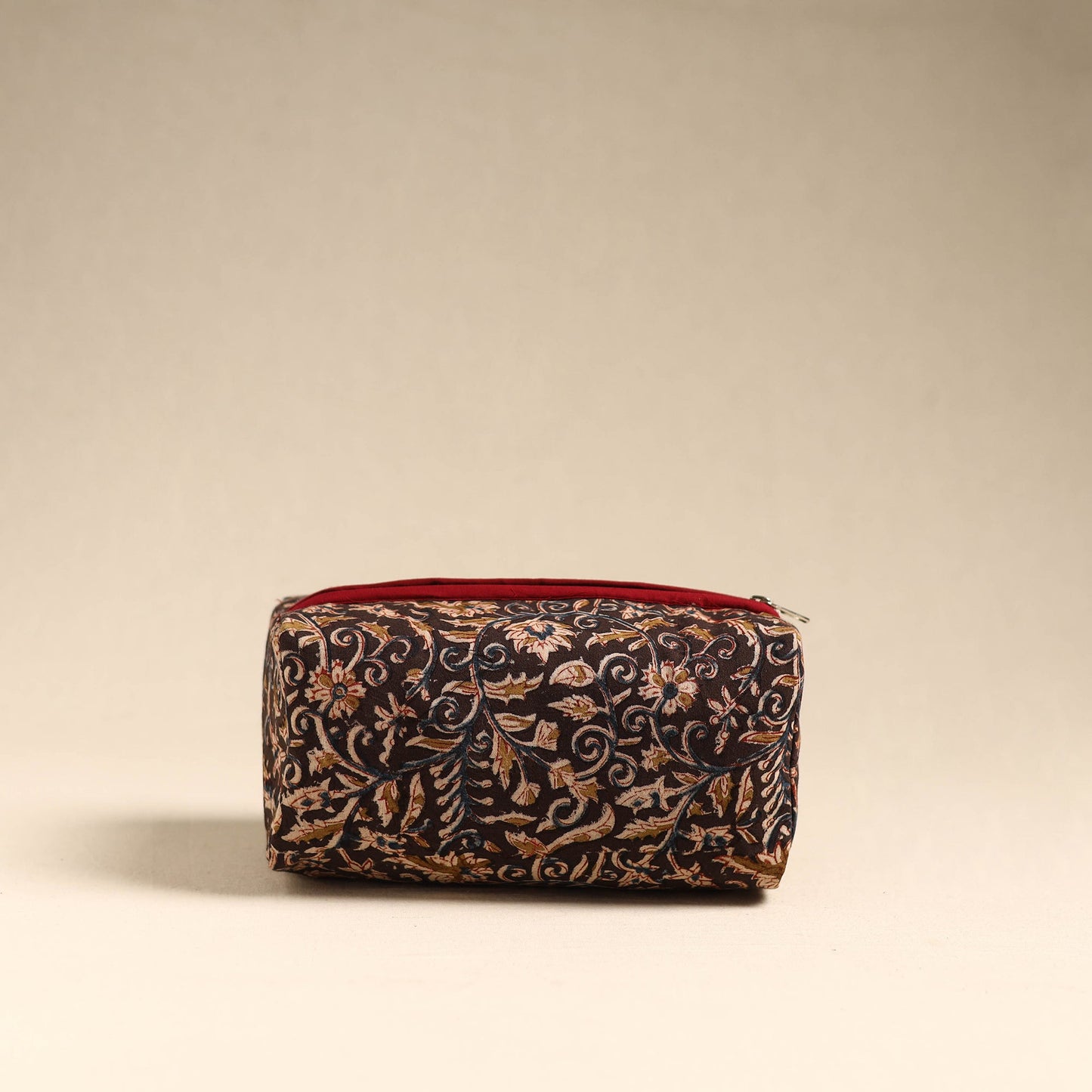 Black Handmade Cotton Toiletry Pouch