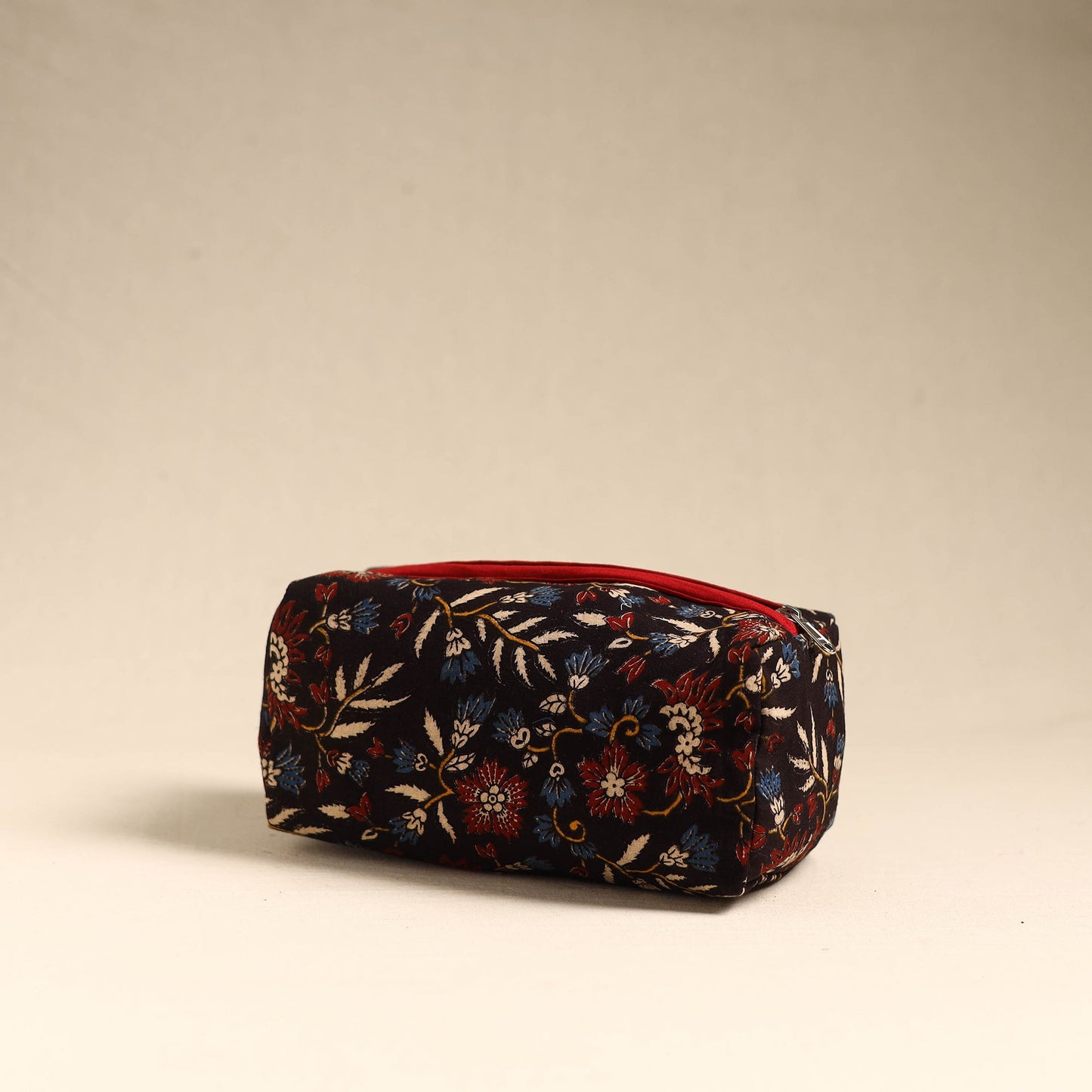Black Handmade Cotton Toiletry Pouch