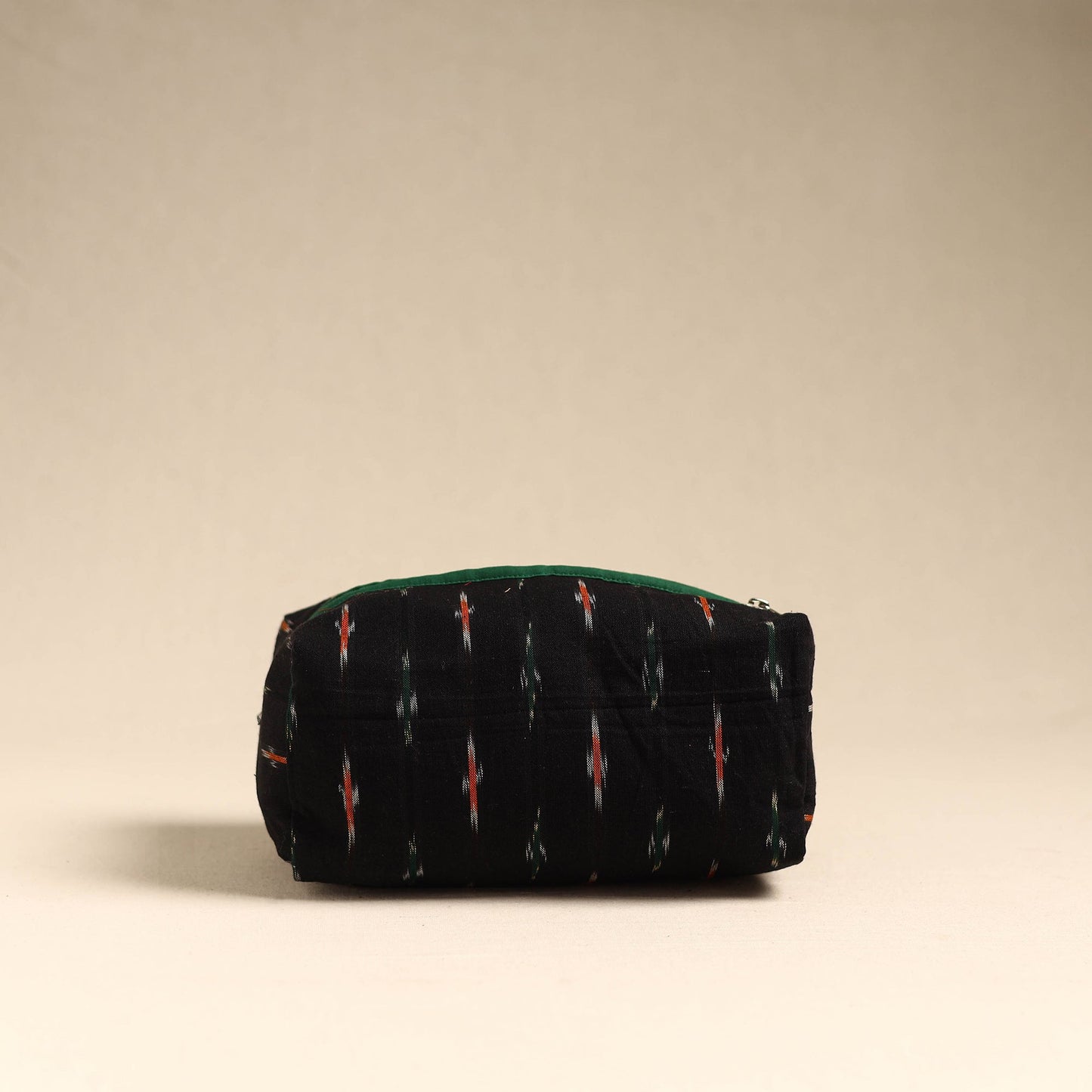 Black Handmade Cotton Toiletry Pouch