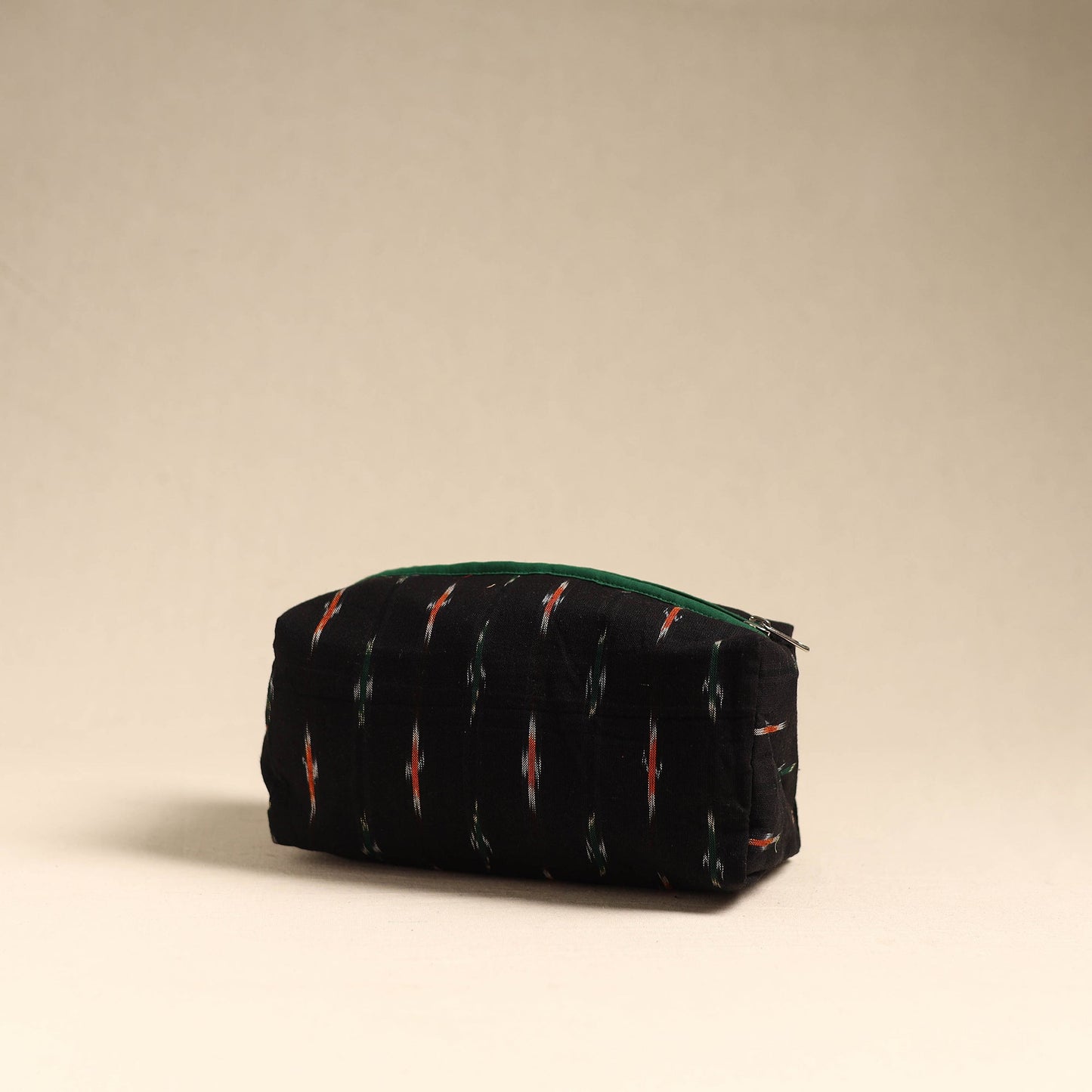 Black Handmade Cotton Toiletry Pouch