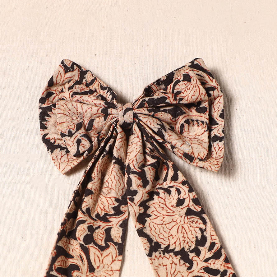 Black - handmade fabric bow hair clip 20 - handcrafted