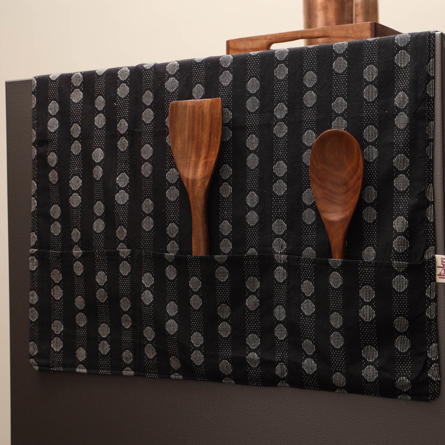 Handmade fridge top cover with multiple pockets 18