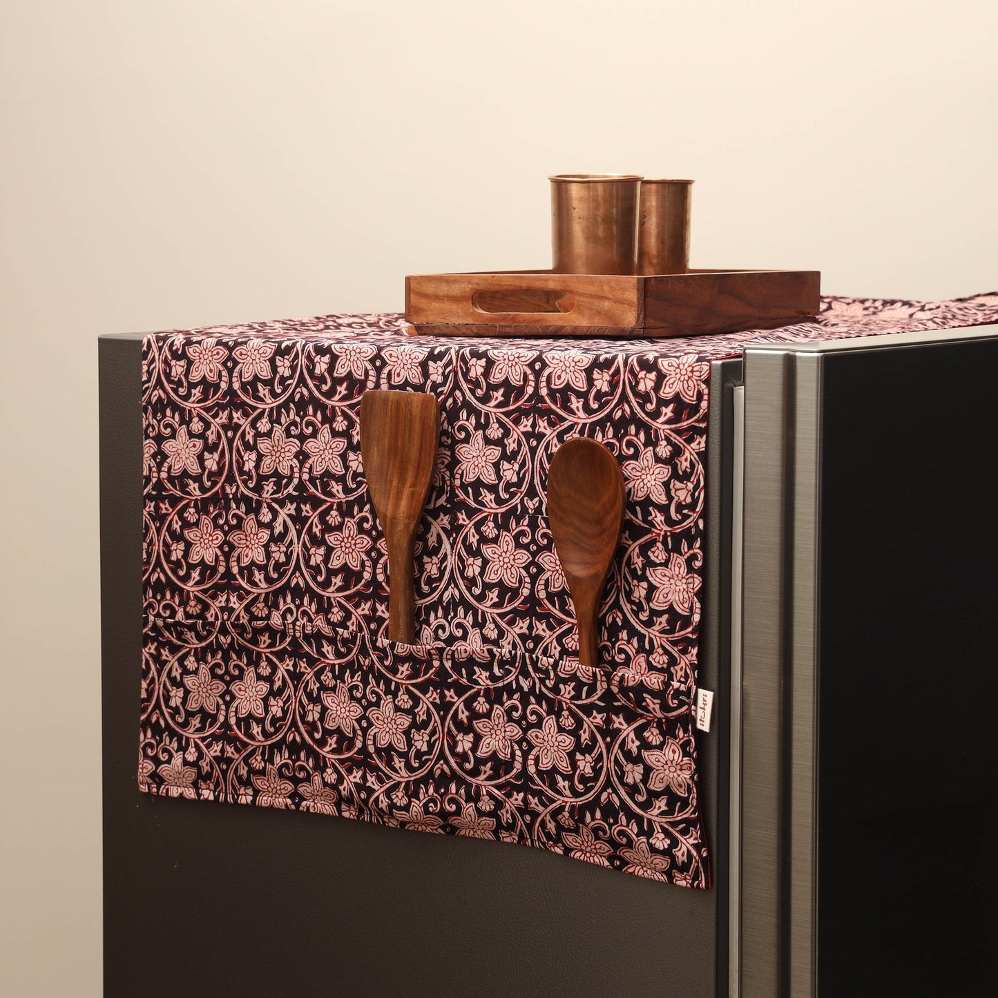 Handmade fridge top cover with multiple pockets 20