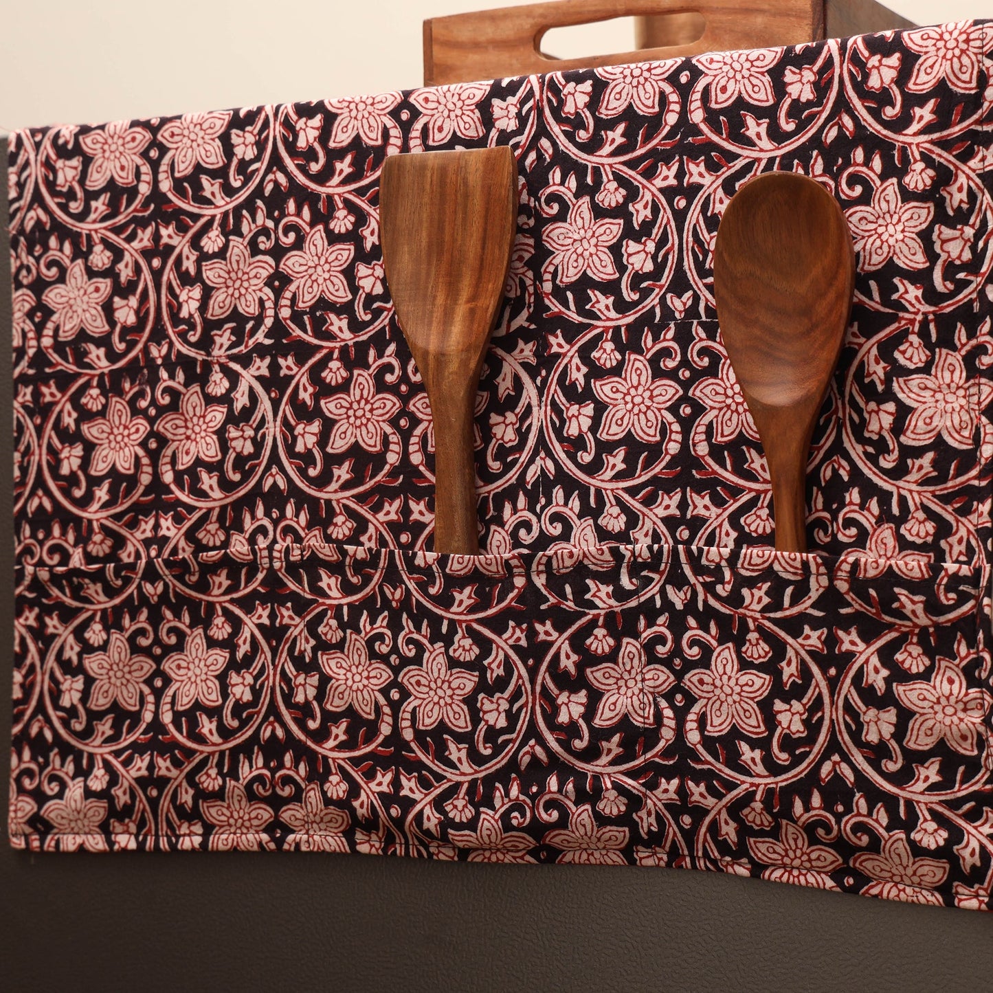 Handmade fridge top cover with multiple pockets 20