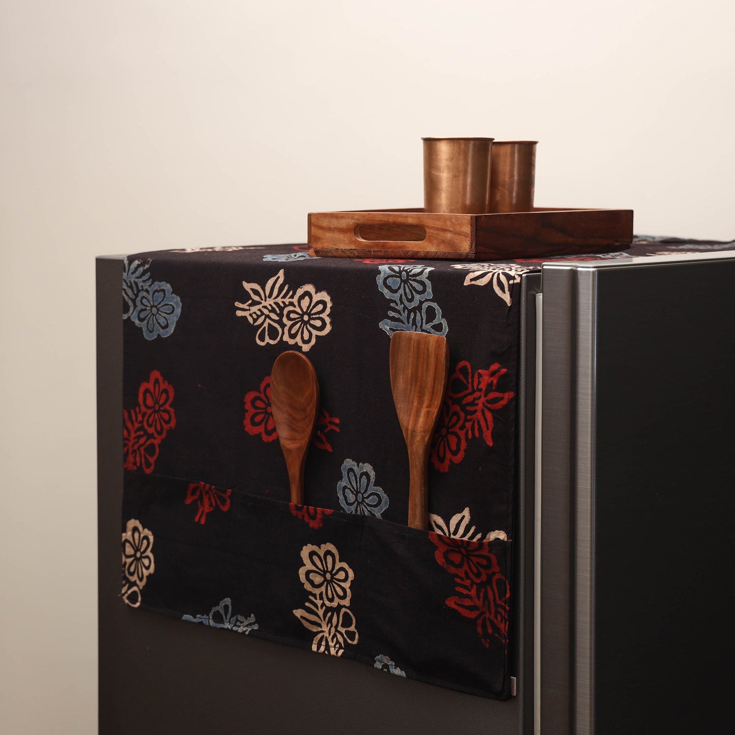 Handmade fridge top cover with multiple pockets 26