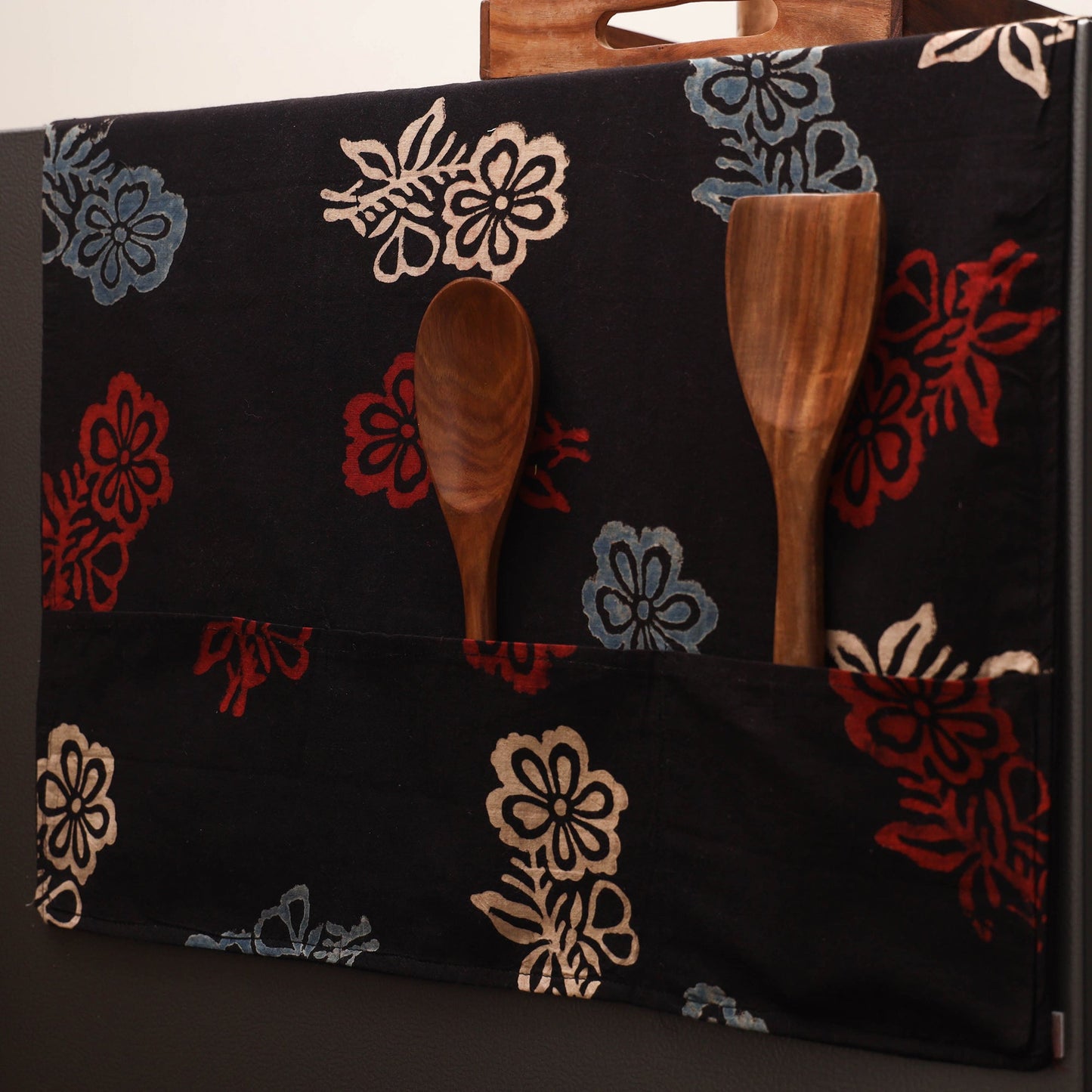 Handmade fridge top cover with multiple pockets 26