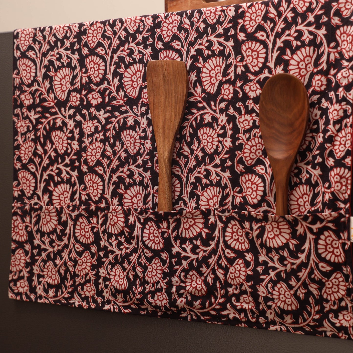 Handmade fridge top cover with multiple pockets 29