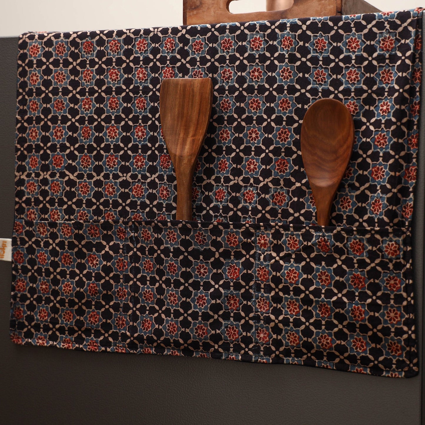 Handmade fridge top cover with multiple pockets 31