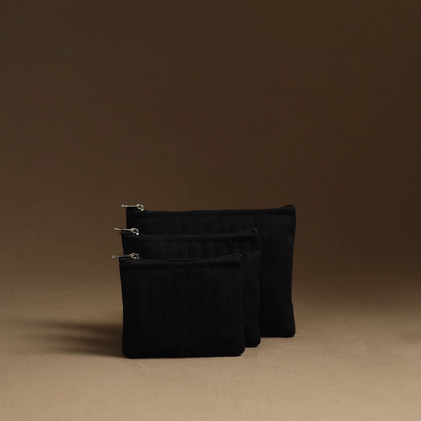 Black - handmade multipurpose utility pouches (set of 3) 33