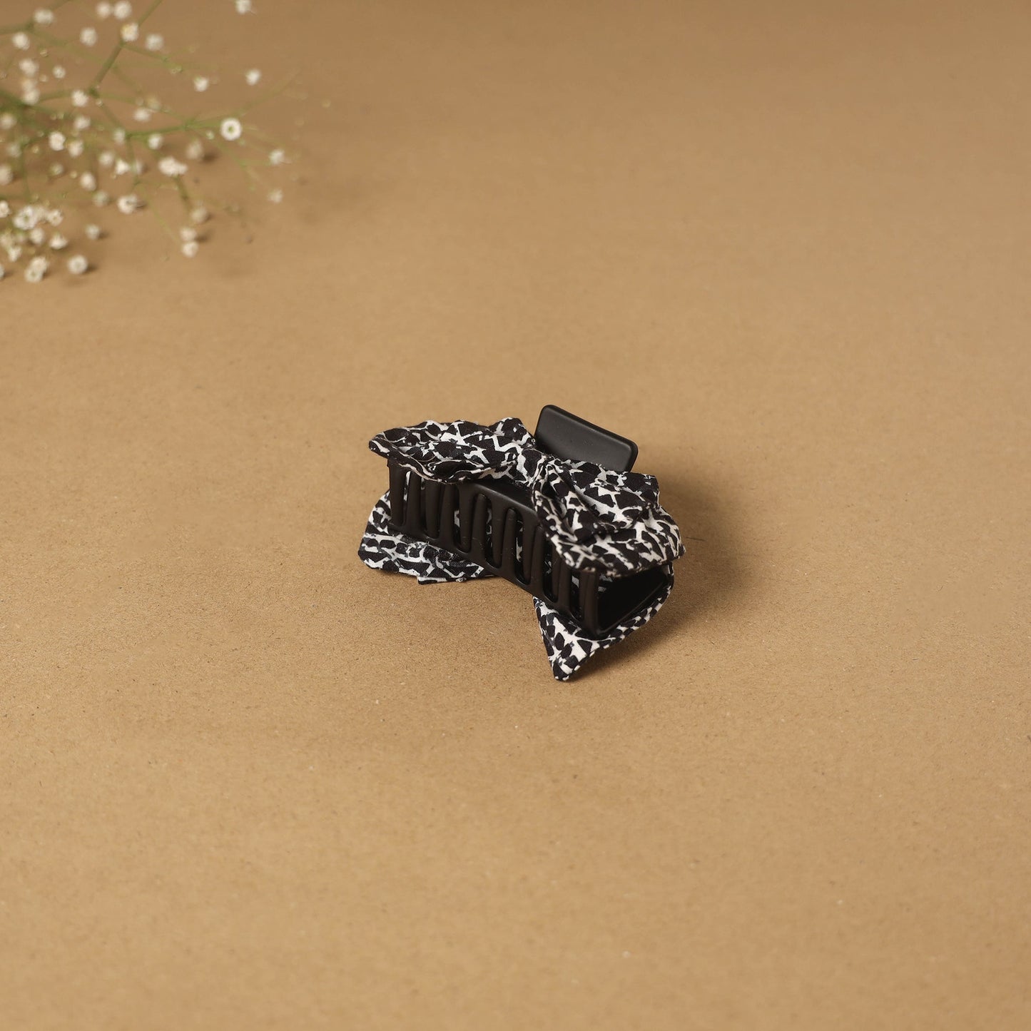 Black - handmade women’s bow hair claw clip 11 - handcrafted