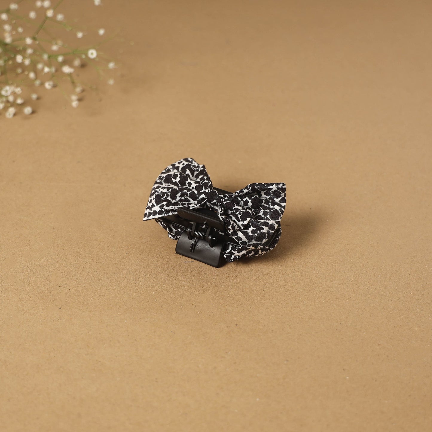 Black - handmade women’s bow hair claw clip 11 - handcrafted