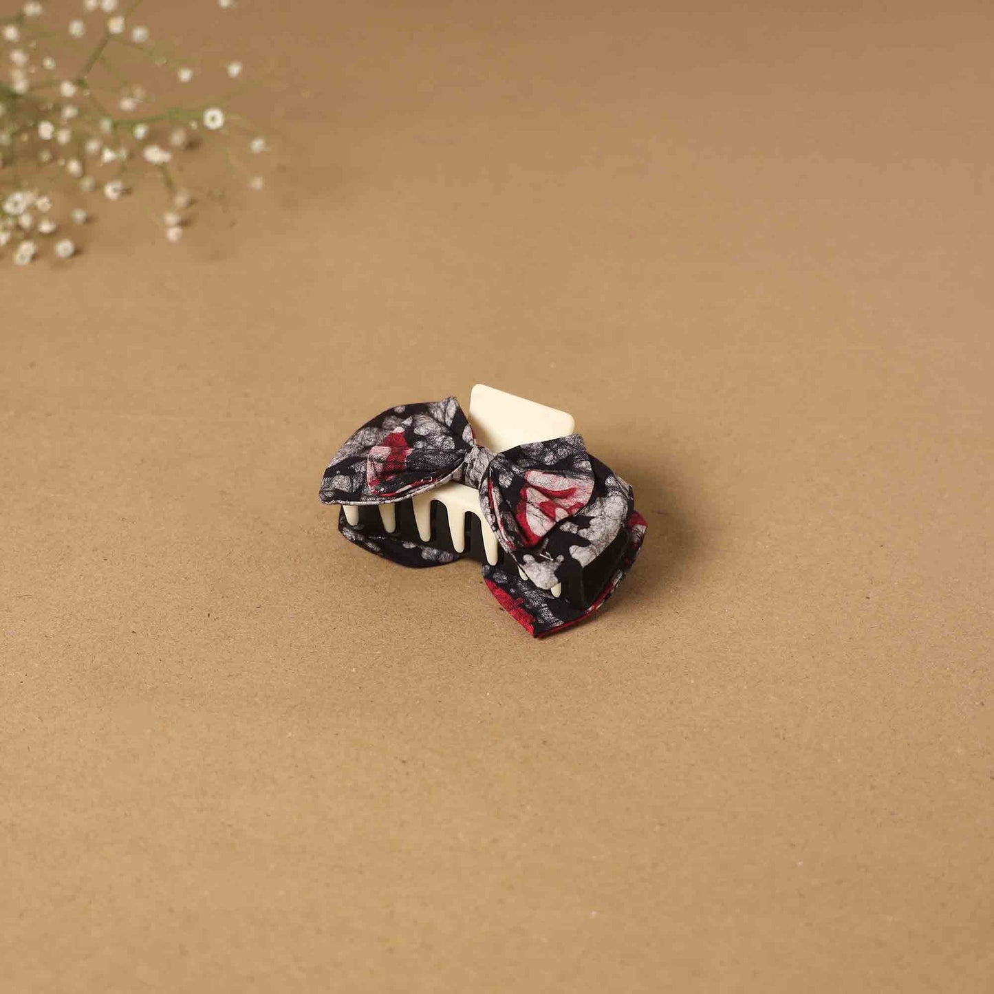Black - handmade women’s bow hair claw clip 29 - handcrafted