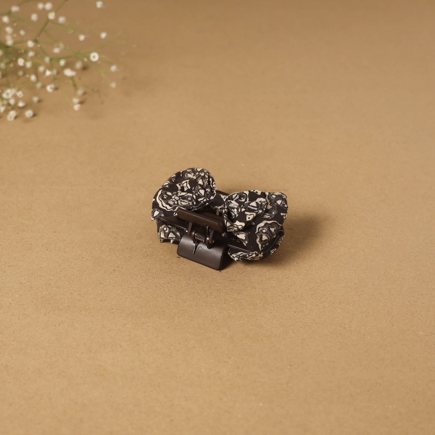 Black - handmade women’s bow hair claw clip 35 - handcrafted