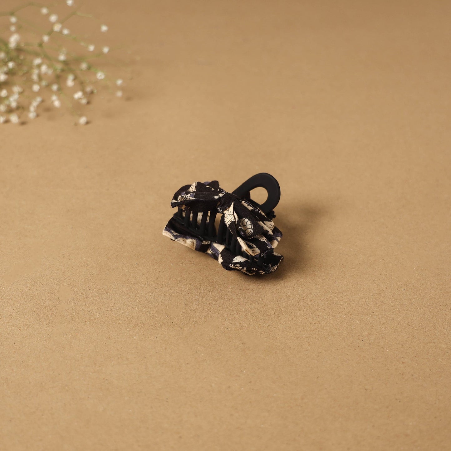Black - handmade women’s bow hair claw clip 53 - handcrafted