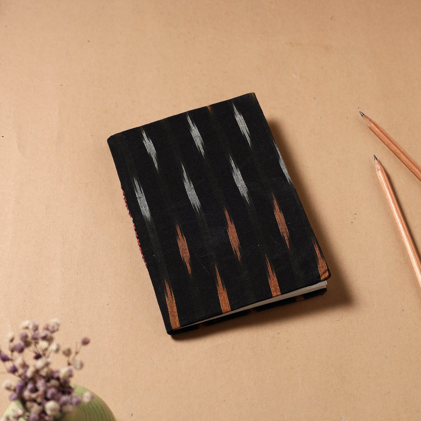 Ikat Fabric Cover Handmade Paper Notebook