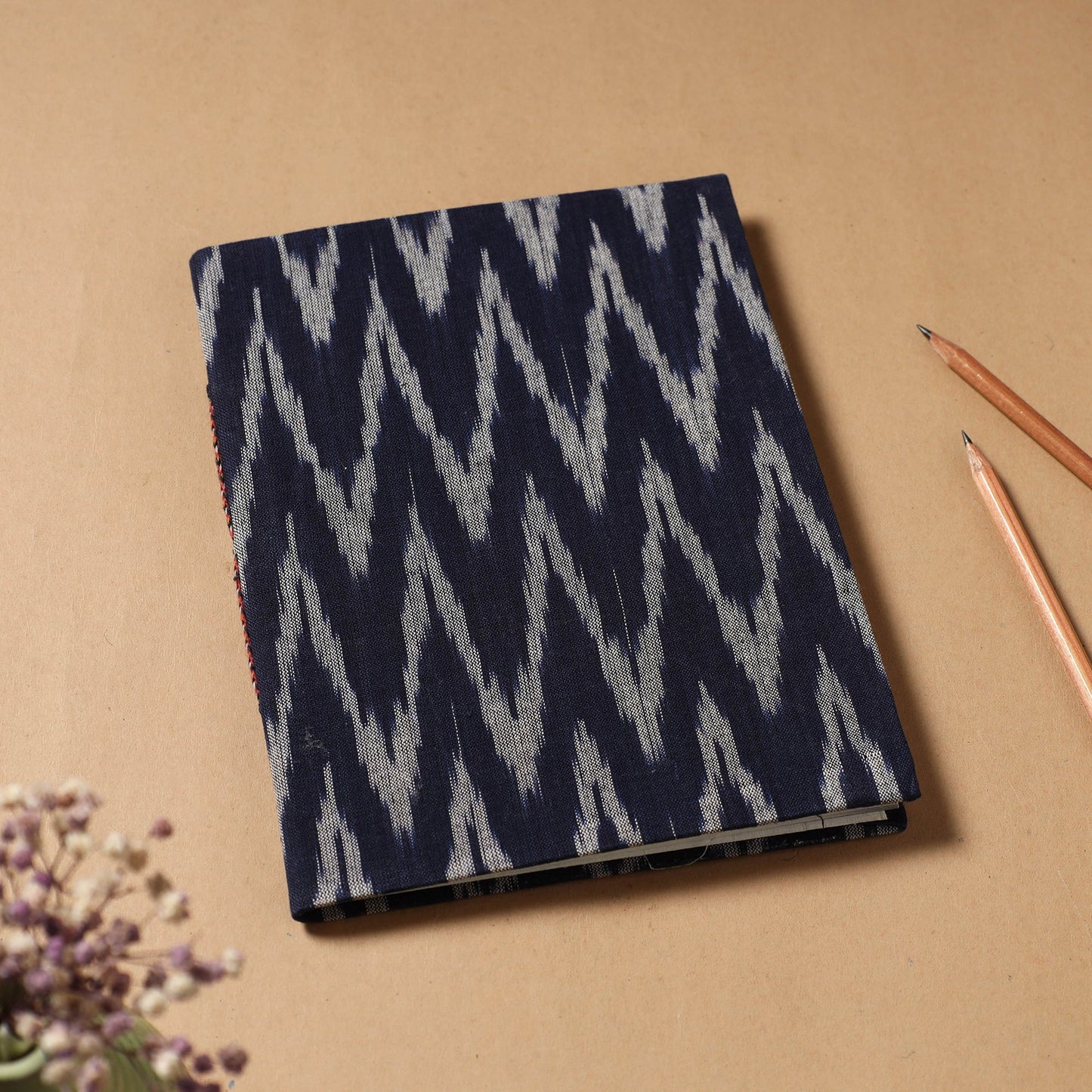 Ikat Fabric Cover Handmade Paper Notebook