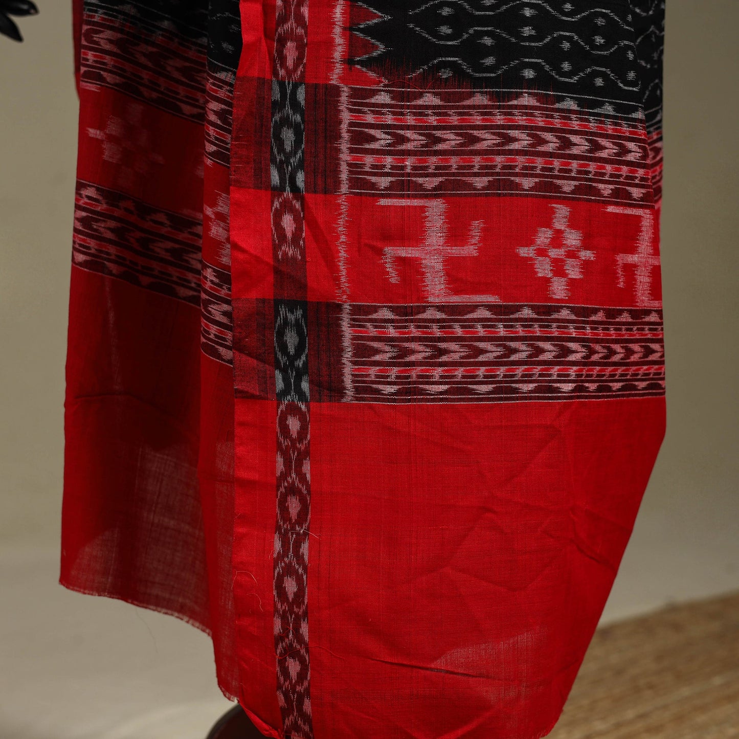 Black - ikat handloom cotton sambalpuri dupatta 19