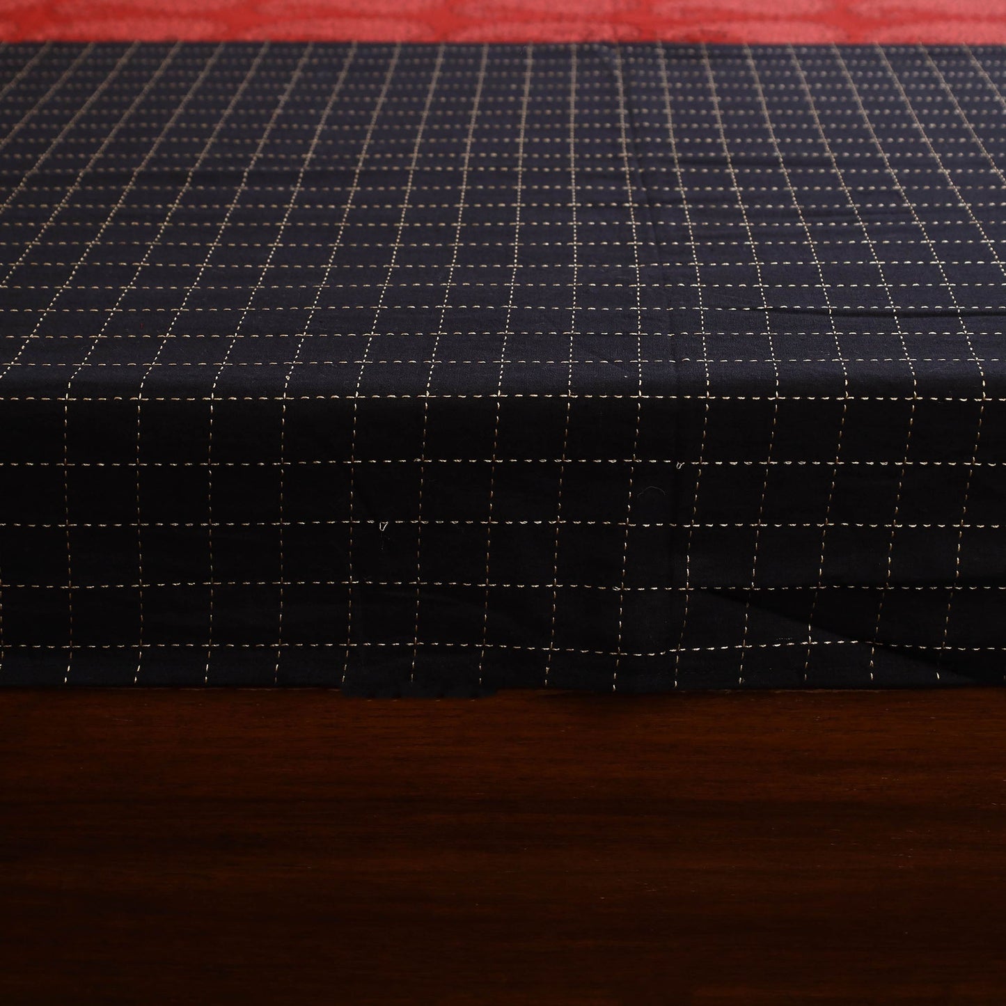 Jacquard with bagh patch cotton bedsheet set 04