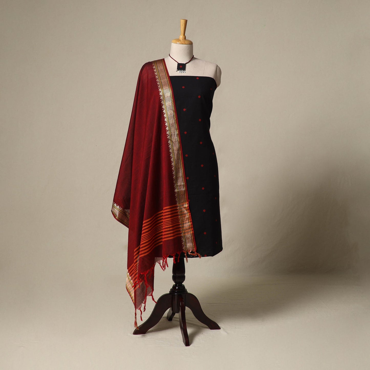 Jacquard cotton 2pc unstitched dress material