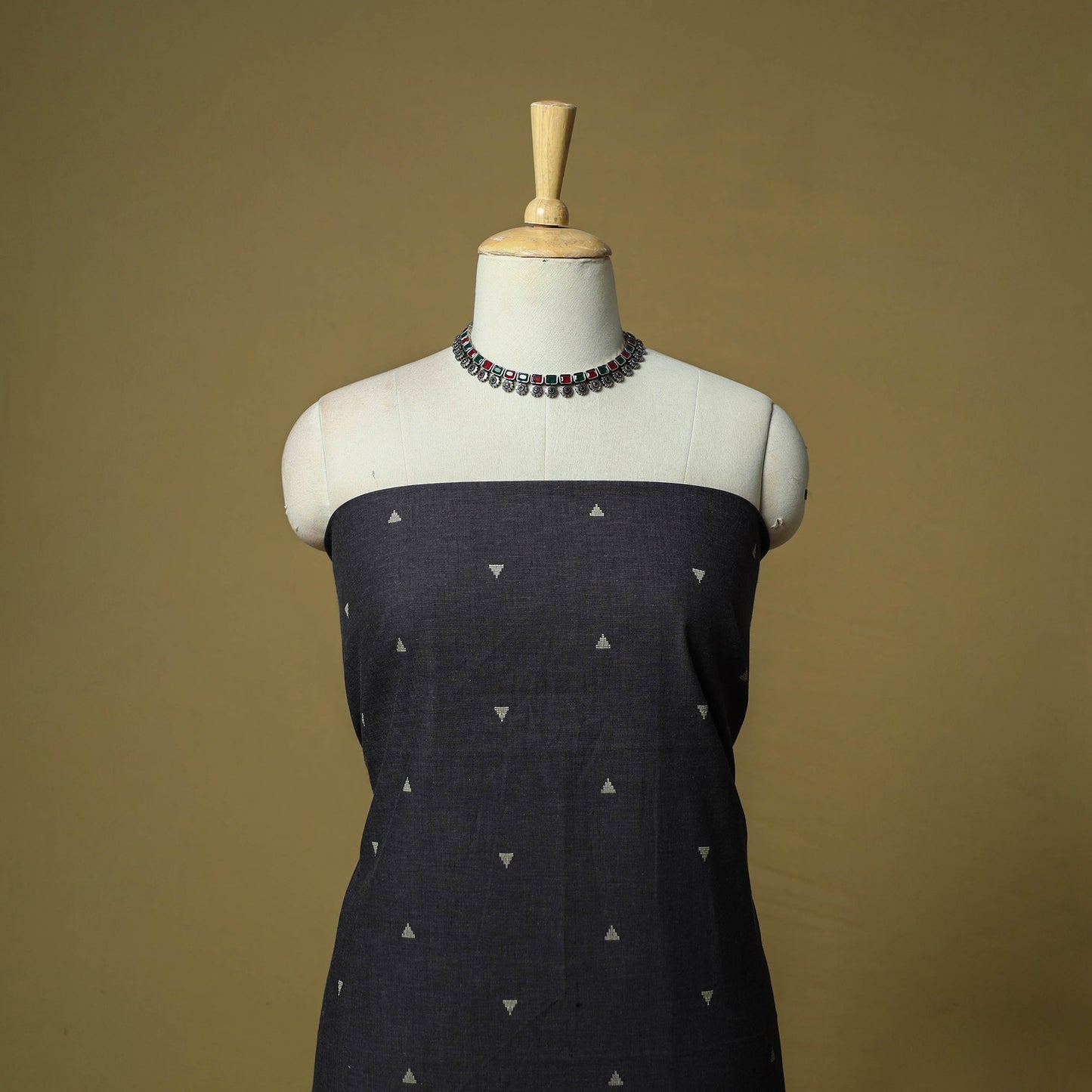 Jacquard cotton 3pc unstitched dress material 01