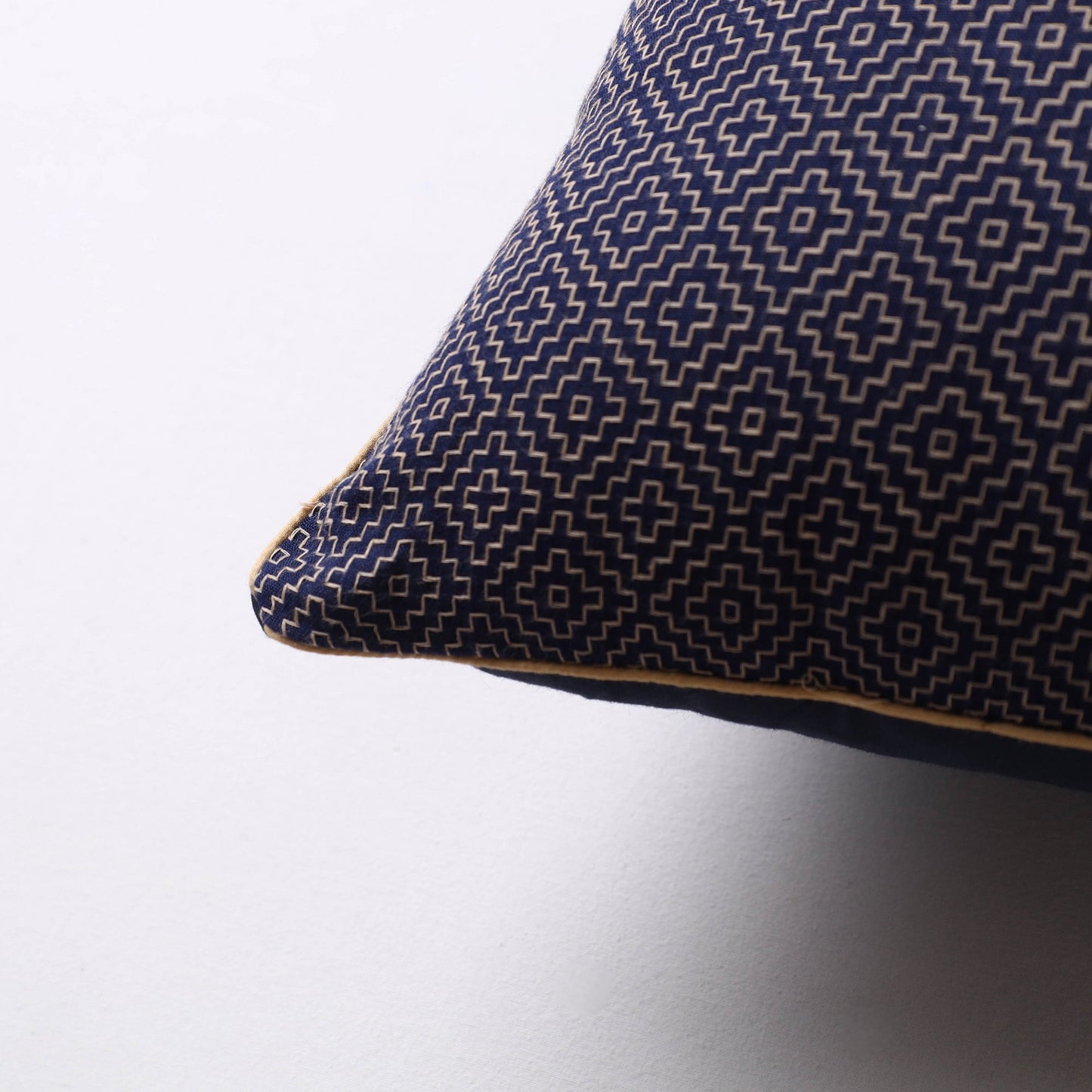 Black Jacquard Cotton Fabric Cushion Cover