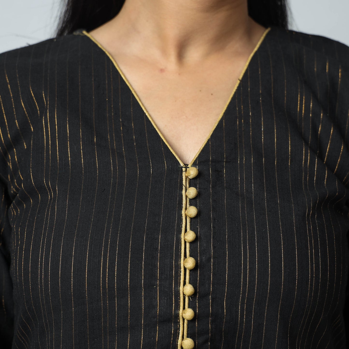 Jacquard Cotton Long Kurta for Women