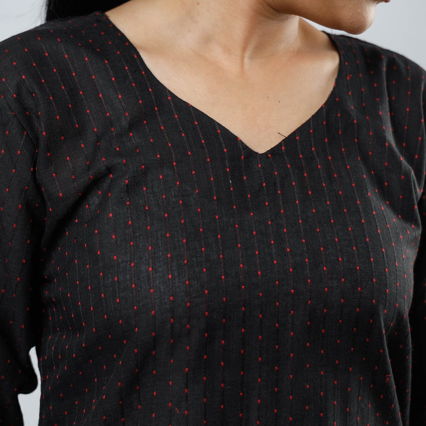 Jacquard Cotton Straight Kurta for Women