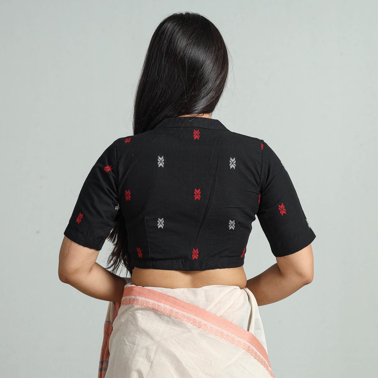Buy Jacquard Weave Cotton Stitched Blouse