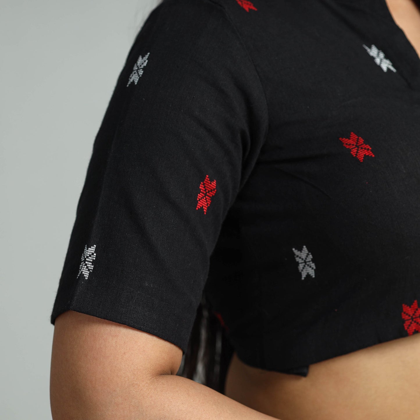 Buy Jacquard Weave Cotton Stitched Blouse