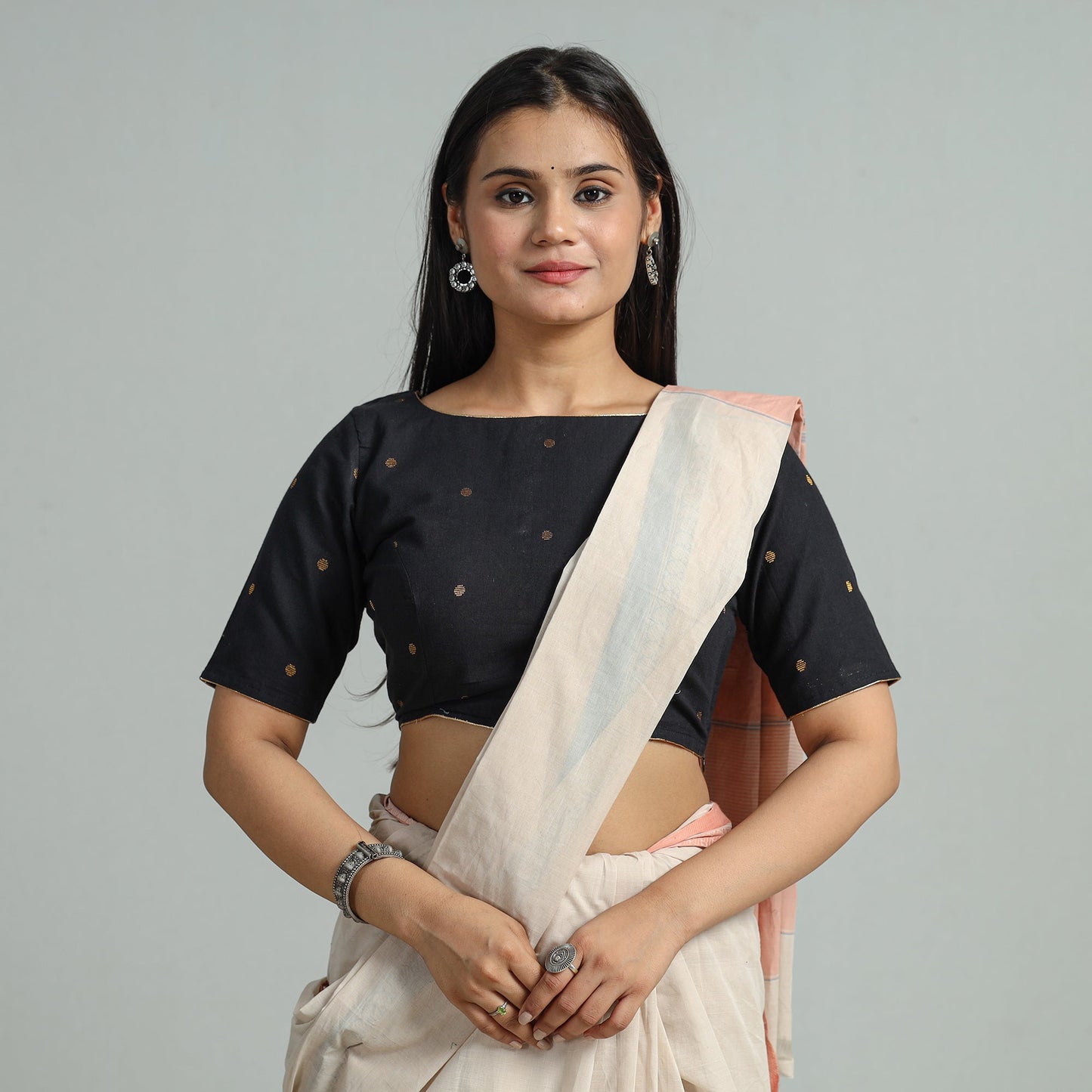 Buy Jacquard Weave Cotton Stitched Blouse