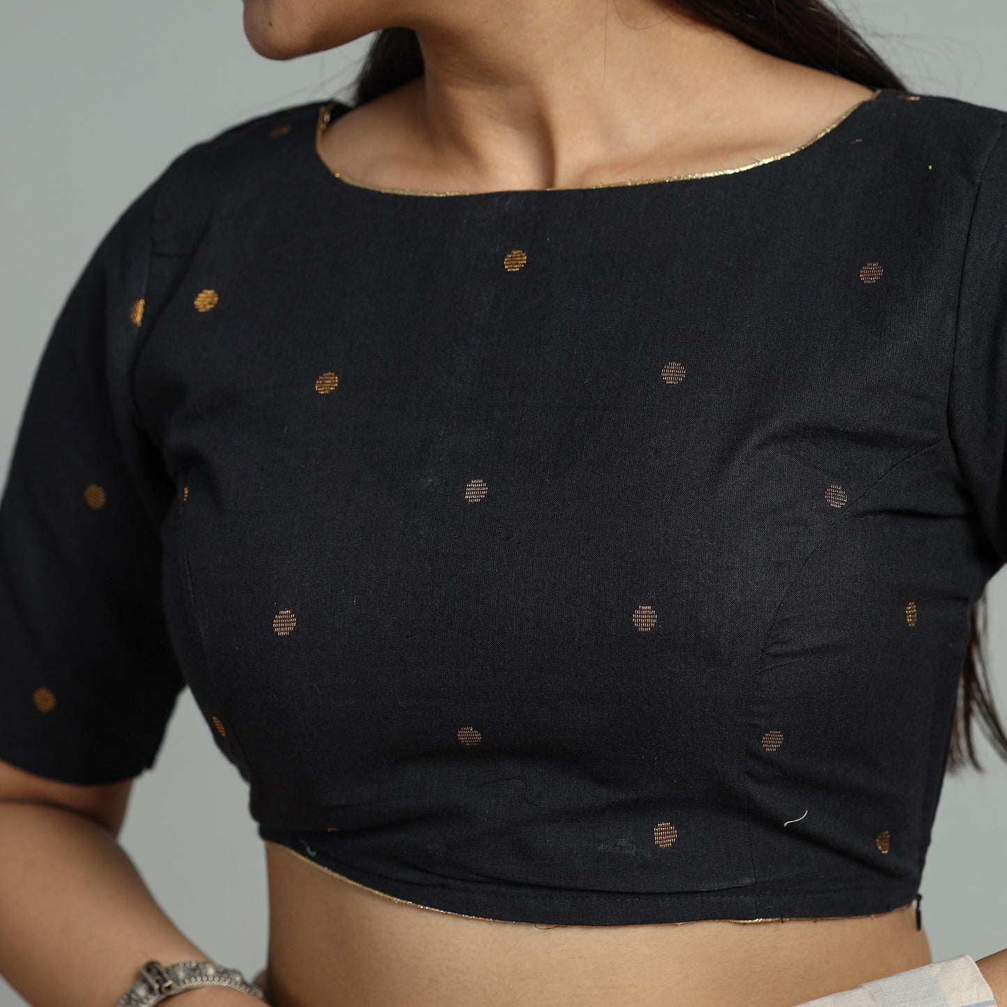 Buy Jacquard Weave Cotton Stitched Blouse