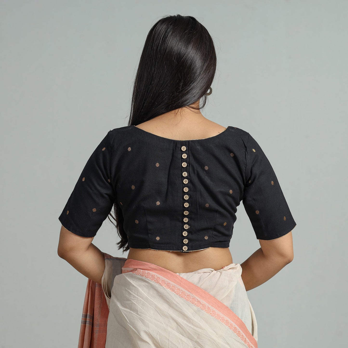 Buy Jacquard Weave Cotton Stitched Blouse