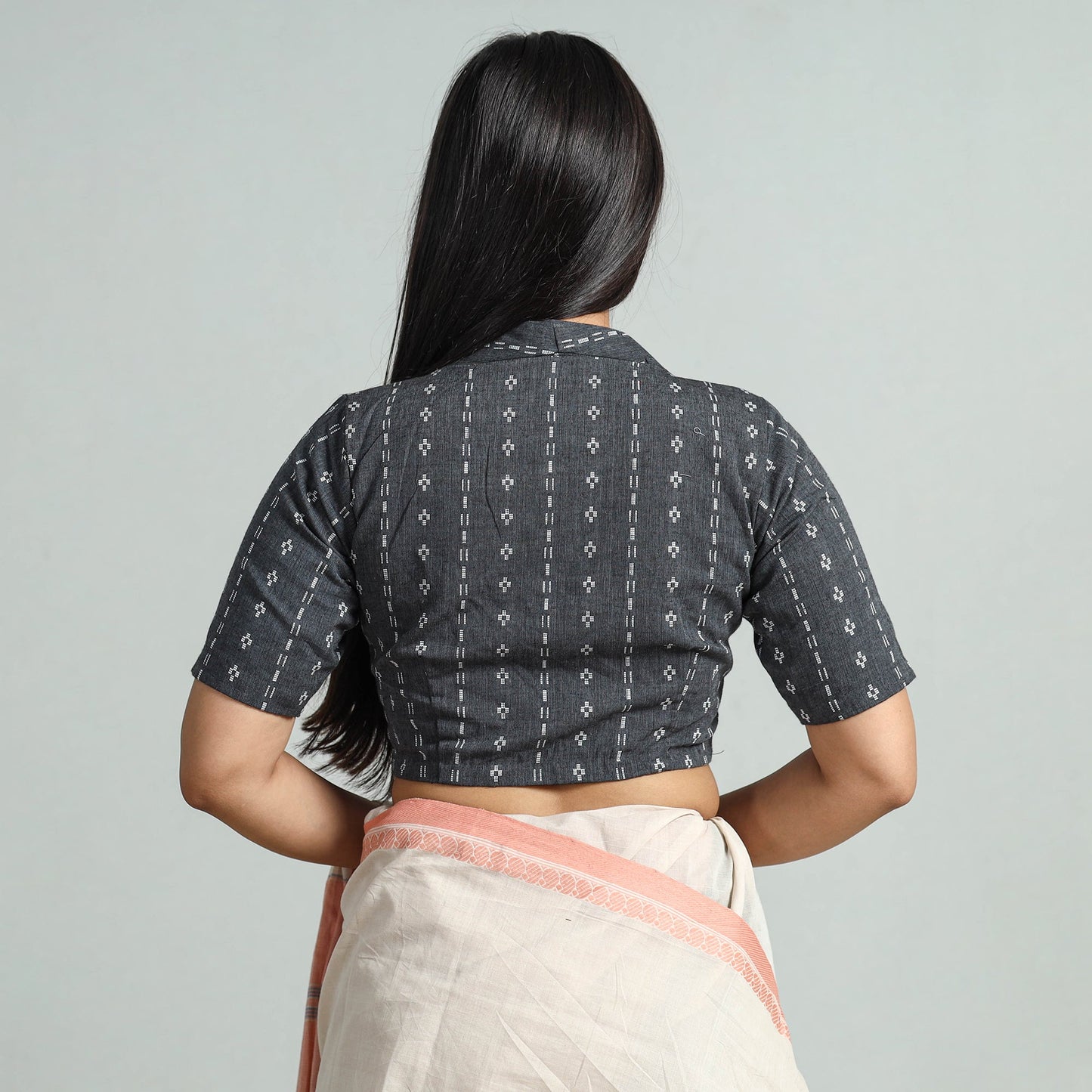 Buy Jacquard Weave Cotton Stitched Blouse
