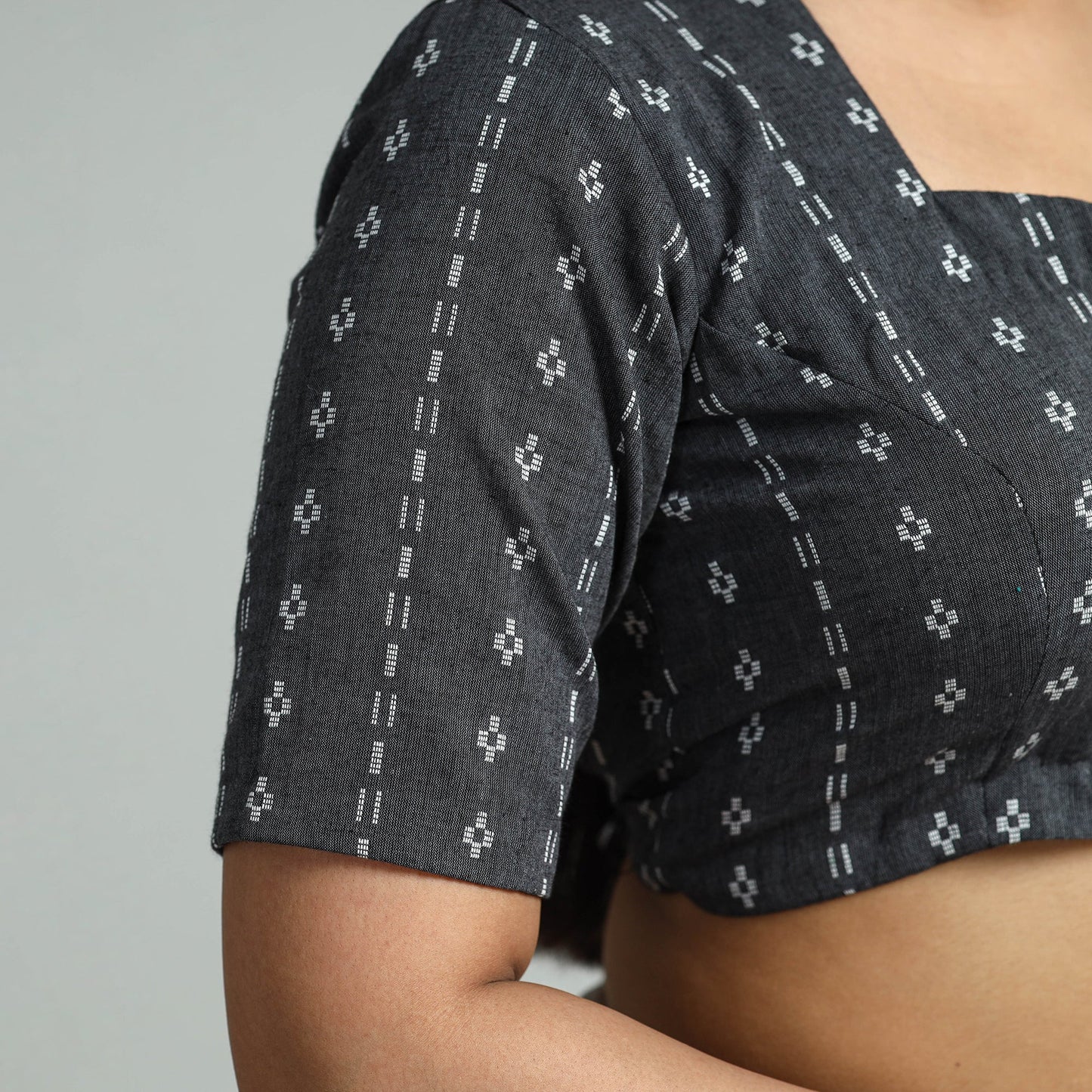 Buy Jacquard Weave Cotton Stitched Blouse