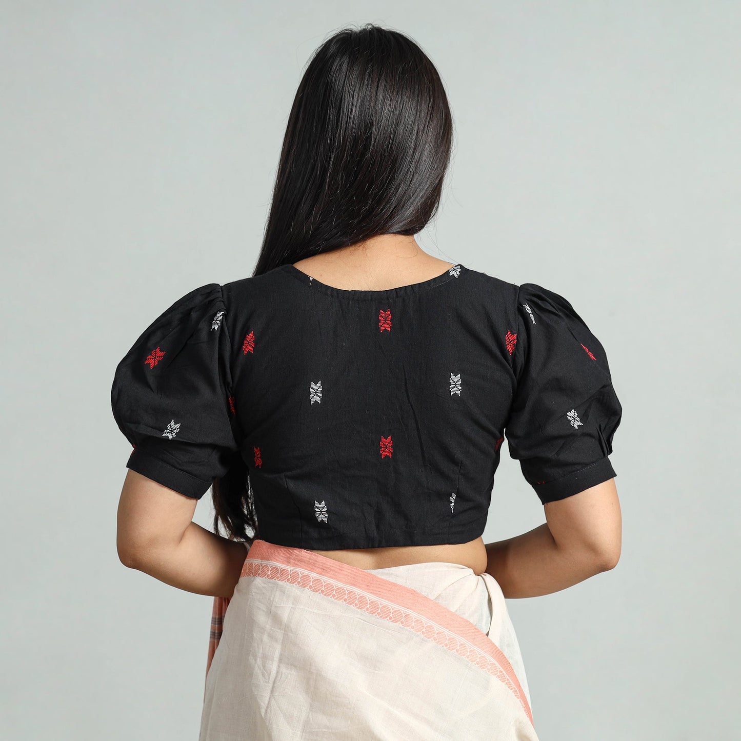 Buy Jacquard Weave Cotton Stitched Blouse